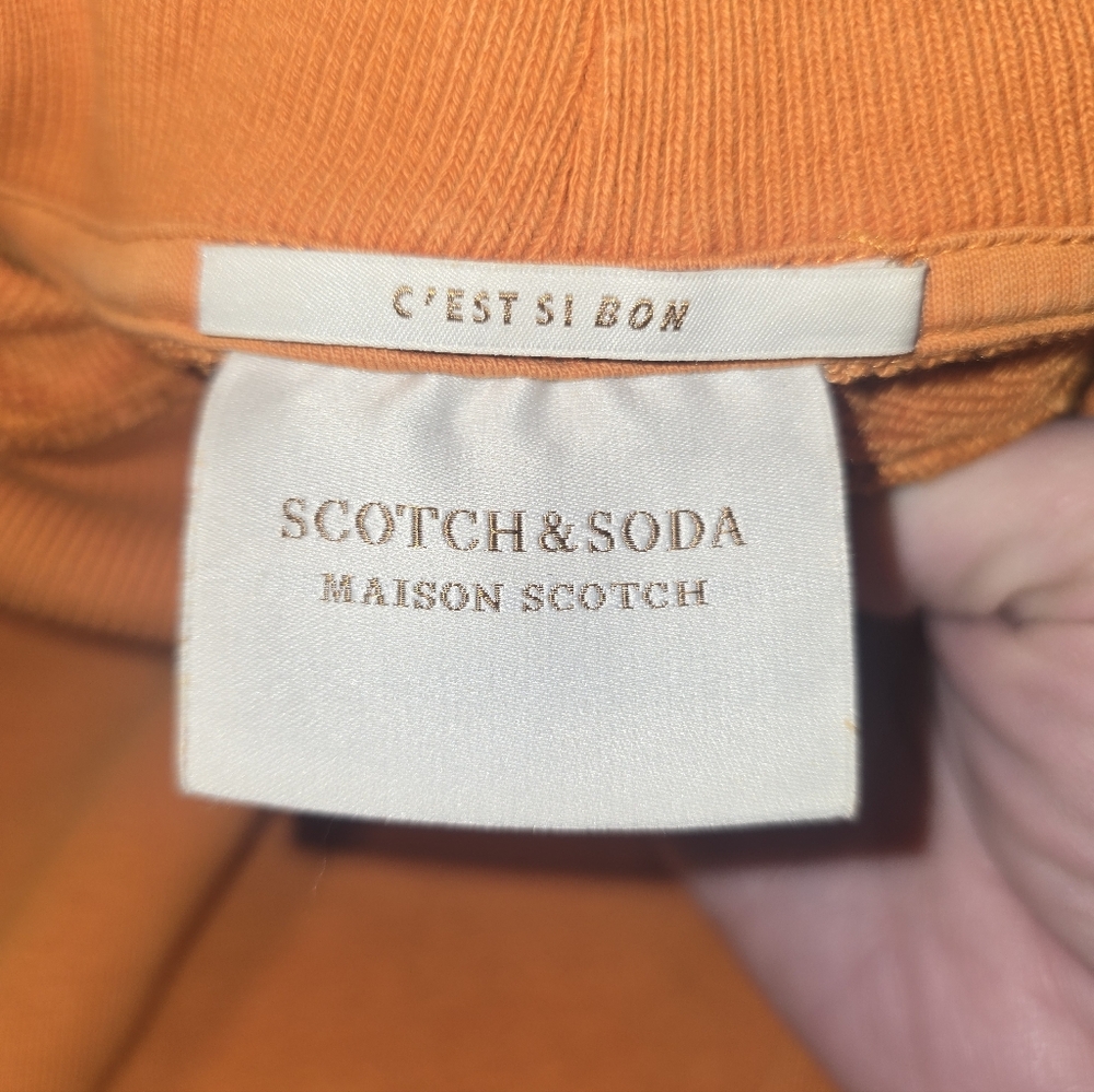 SCOTCH & SODA Cowl Neck Sweatshirt Sunset Orange Size M - Picture 7 of 8